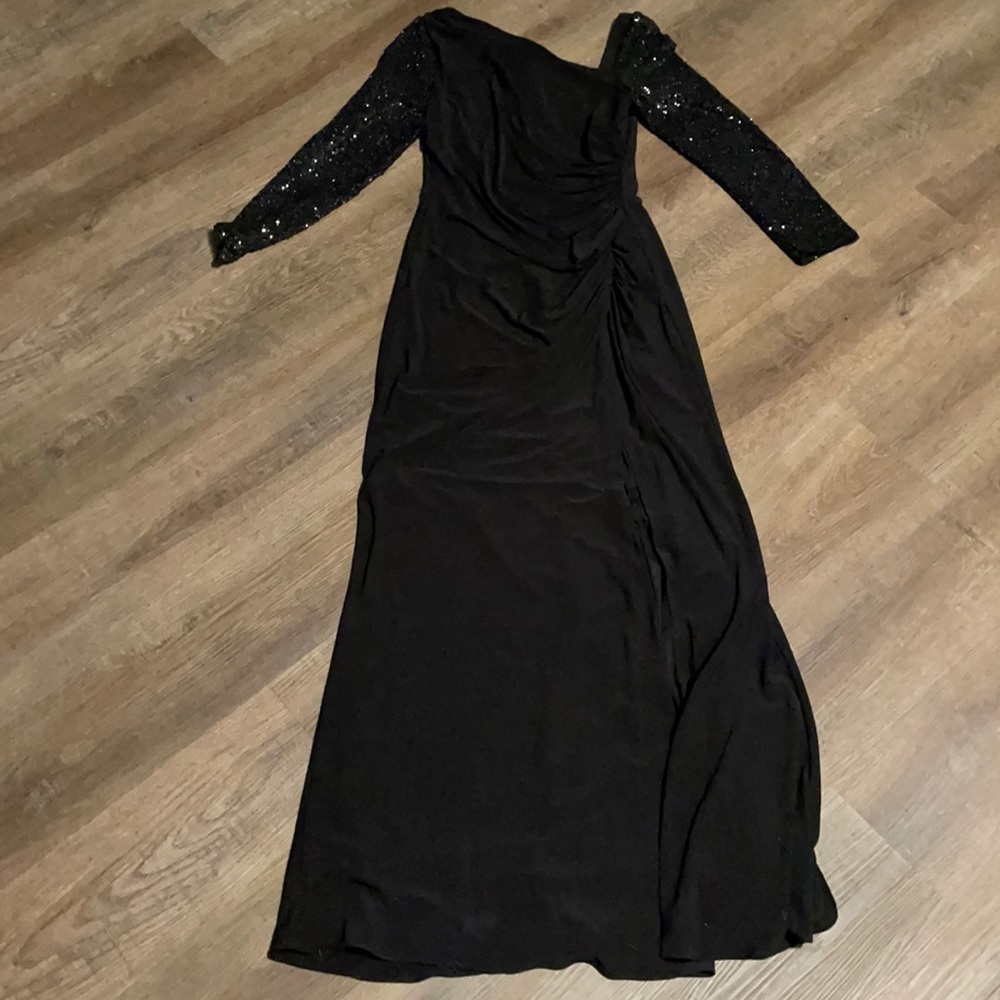 Adrianna Papell black sequin dress
